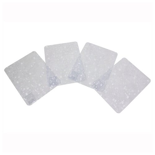 Салфетка плейсмат для защиты и украшения стола Камушки размер 40х30см набор 4 штуки, цвет прозрачный, матовый