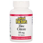 Natural Factors Zinc Citrate (Цитрат цинка) 50 мг 90 таблеток - изображение