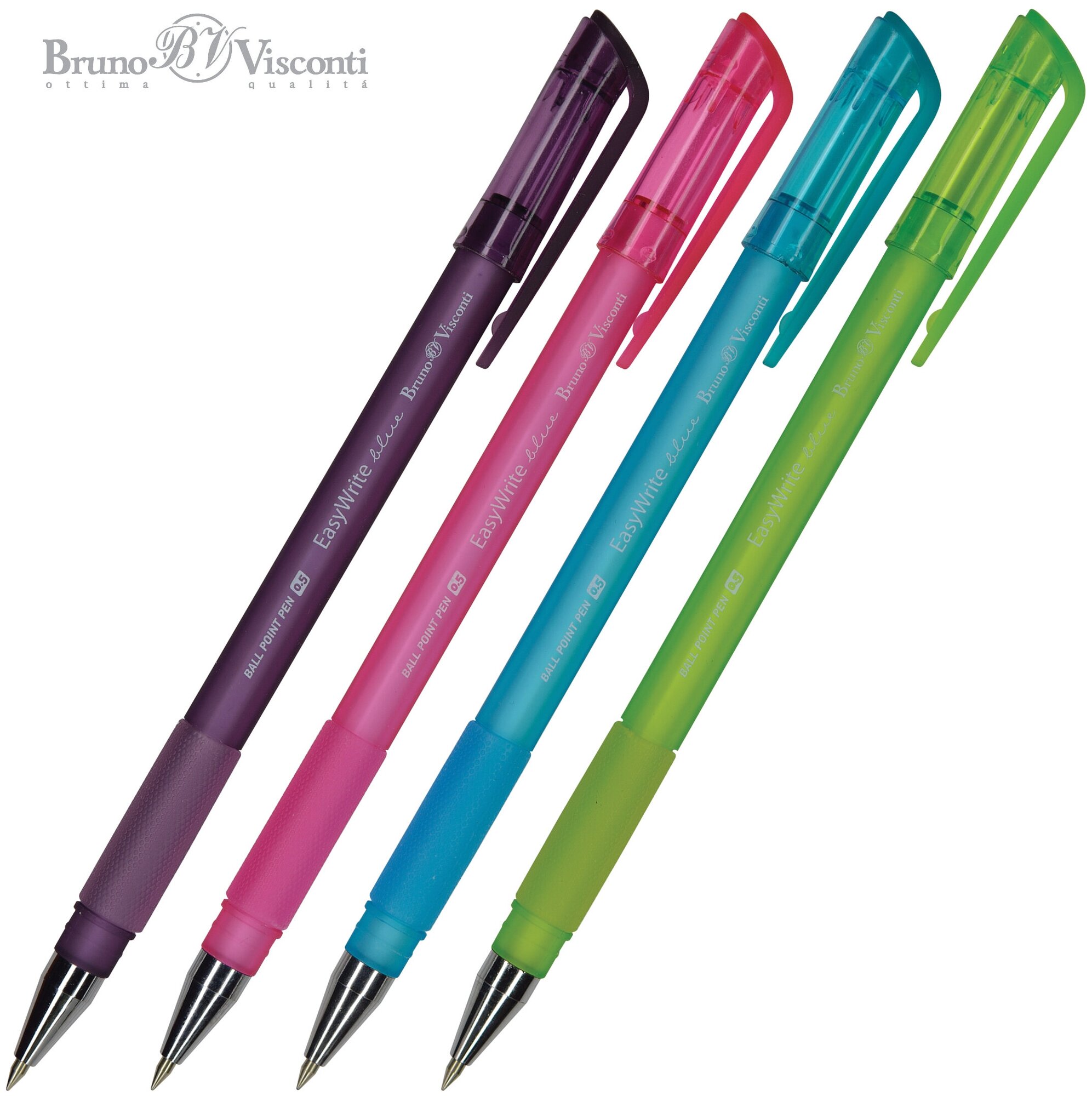 Ручкa BrunoVisconti, шариковая, 0.5 мм, синяя, EasyWrite. CREATIVE, Арт. 20-0042
