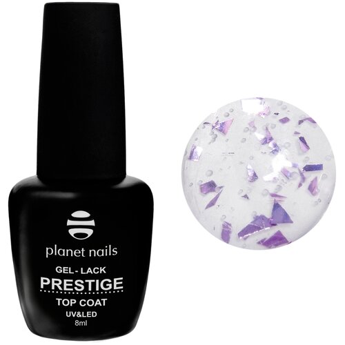 Planet nails Верхнее покрытие Top Coat Flake с матовым эффектом, 923, 8 мл planet nails верхнее покрытие top coat flake с матовым эффектом 924 8 мл