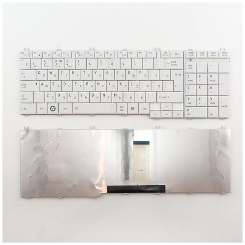 Клавиатура для ноутбука Toshiba Satellite C650 белая 820₽