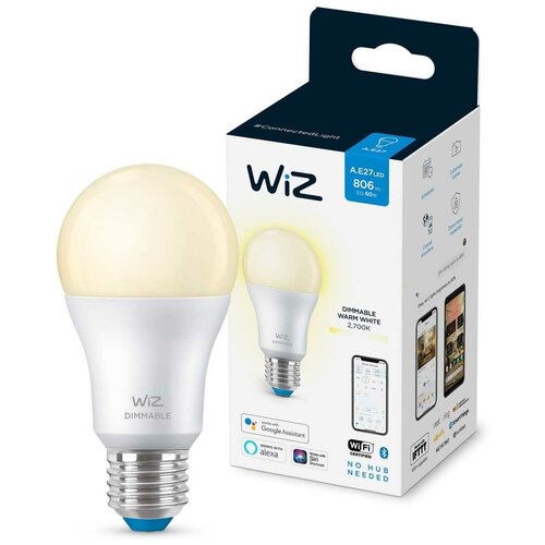 Лампа WiZ Wi-Fi BLE 60W A60 E27 927 DIM1PF/6