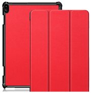 Чехол-обложка MyPads для Lenovo Tab P10 TB-X705F/N тонкий умный кожаный для пластиковой основе с трансформацией в подставку красный