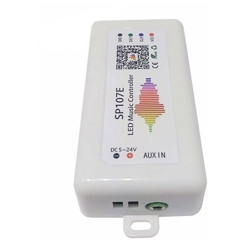 контроллер spi wi fi og ldl29 12 24v 2048pix spi подключение к смартфонам на базе android ios через magic home pro SPI Контроллер Аудио SP107E, Мини, Bluetooth, без пульта, 5-12В