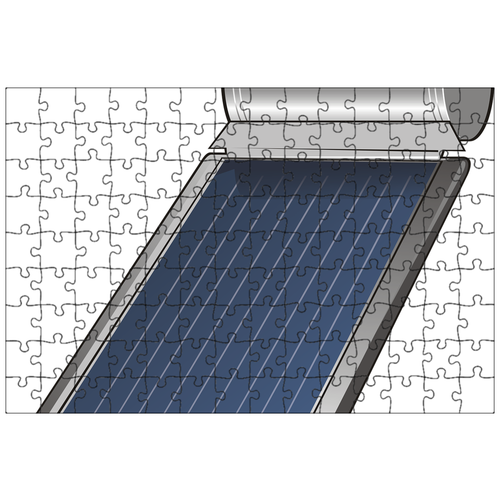 фото Магнитный пазл 27x18см."солнечный, солнечные панели, обогреватель" на холодильник lotsprints