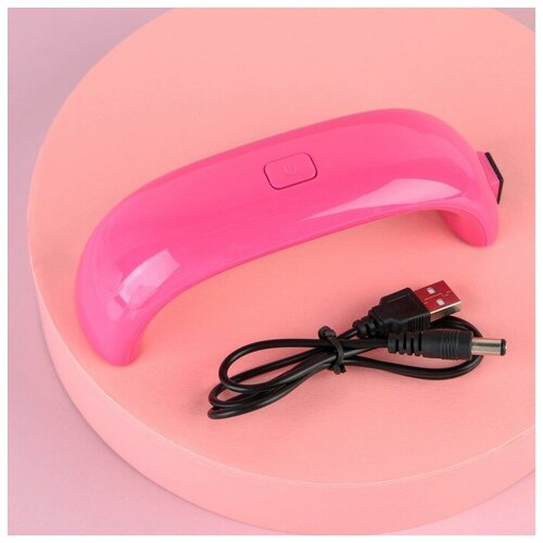 LED-лампа для сушки ногтей, 9 Вт, USB, цвет розовый led лампа для сушки ногтей 9 вт usb цвет розовый