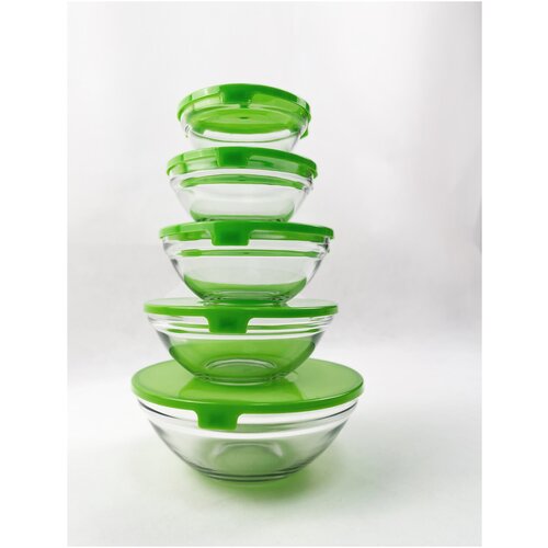 Набор стеклянных контейнеров с крышкой 5 шт.