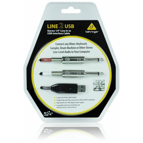Внешняя звуковая карта с USB Behringer LINE 2 USB внешняя звуковая карта с usb behringer guitar2usb