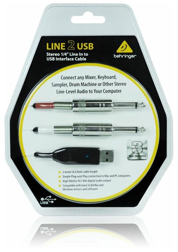 Аудиоинтерфейс Behringer LINE 2 USB