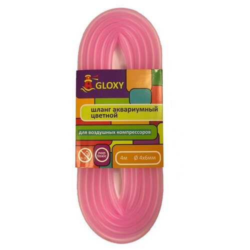 Шланг для подачи воздуха в аквариум розовый 46 мм х 4 м Gloxy 1 шт 38800₽