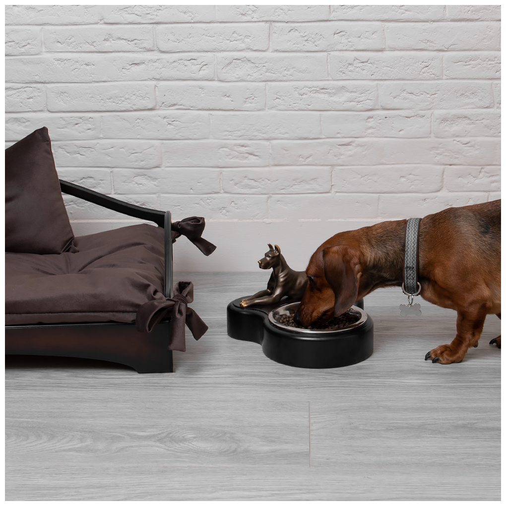 Подставка с мисками для кошек и собак Bogacho Лакшери Дог коричневая - фотография № 3