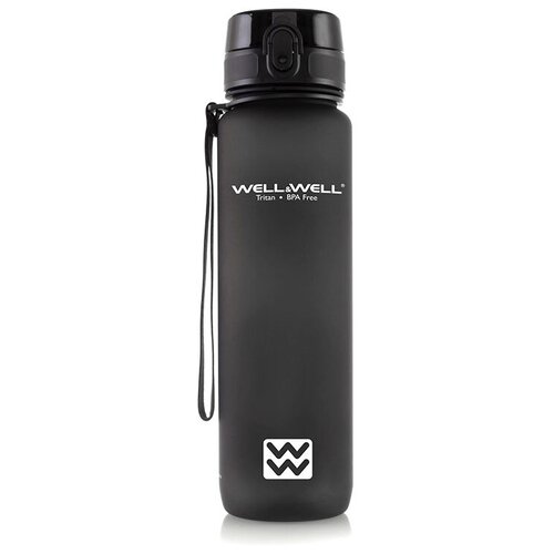Бутылка для воды 1000 мл Colorful Frosted W-3038 - черный