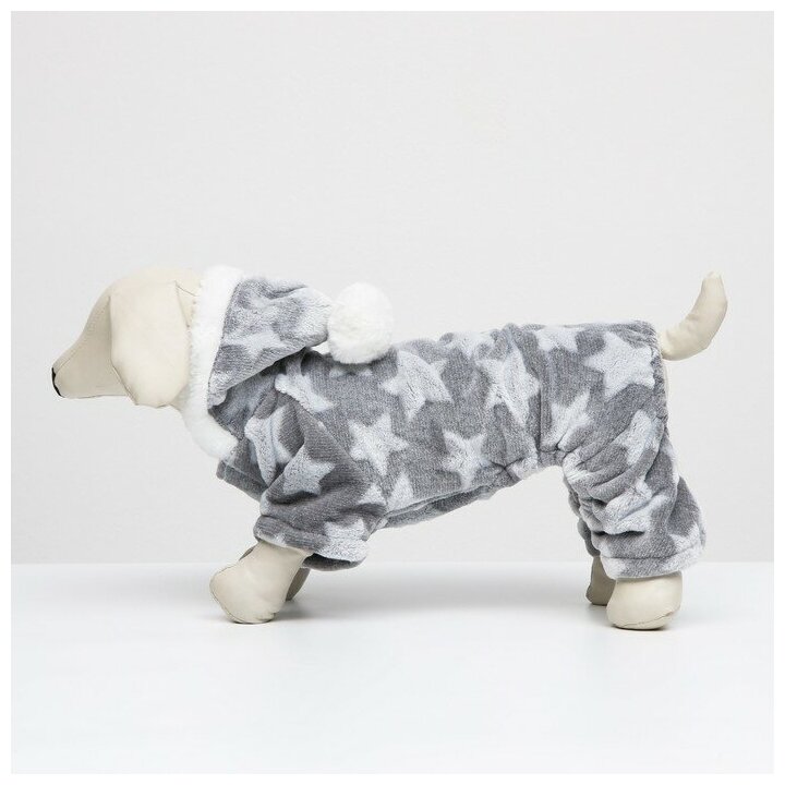 Свитер для собак, размер XL (ДС 40, ОШ 40, ОГ 50 см), серый - фотография № 10