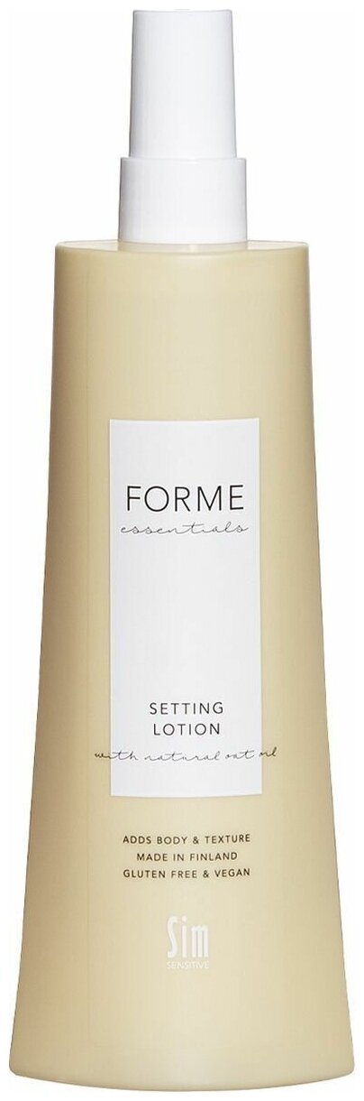 Sim Sensitive, Forme Setting Lotion - лосьон-спрей для волос с маслом семян овса, 250 мл