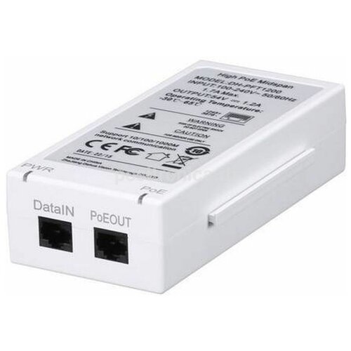 poe оборудование dahua dh pfs4218 16et 190 Инжектор POE Dahua DH-PFT1200