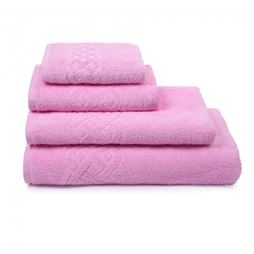 фото Полотенце plait - 30х70, 50х90, 70х130, 100х150 см - цвет 128 - розовый (комплект - 4 шт) дм