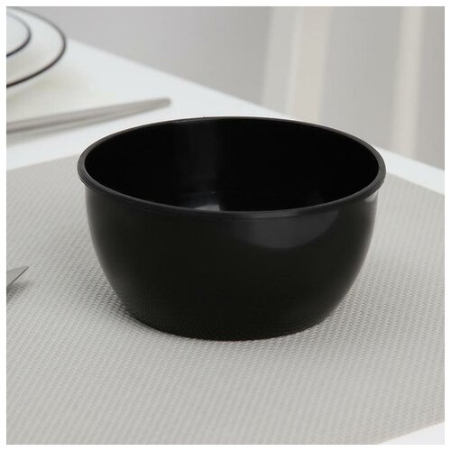 Контейнер одноразовый «Плошка», 360 мл, 11,2 см, цвет чёрный
