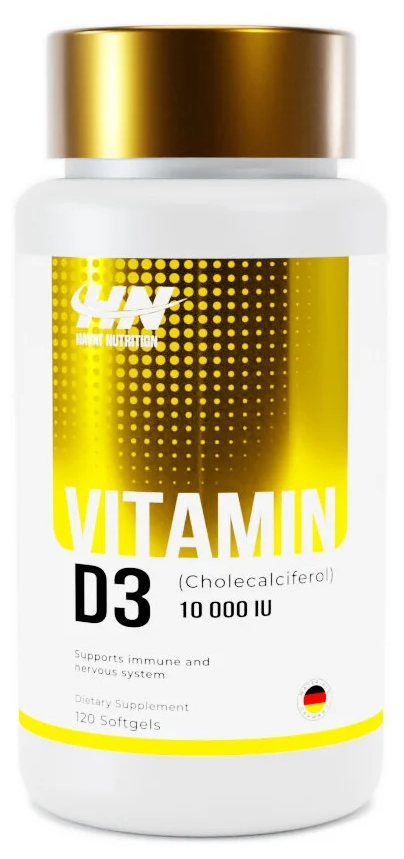 Капсулы Hayat Nutrition Vitamin D3, 10000 МЕ, 120 шт.