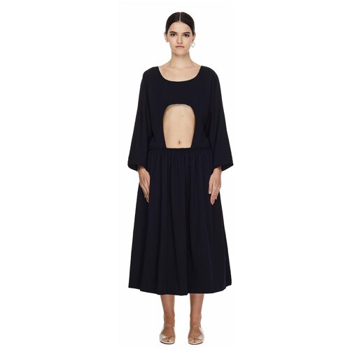 фото Comme des garcons cdg темно-синее платье с вырезами l