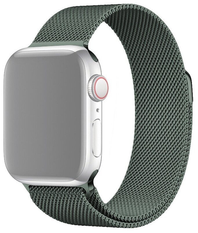 Ремешок для Apple Watch 1-6/SE 38/40 мм миланская петля InnoZone - Еловый Зеленый (APWTMS38-23)