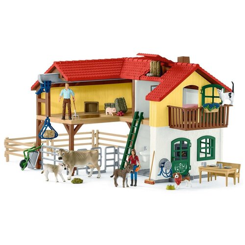 фото Игровой набор schleich farm world ферма с хлевом и животными 42407