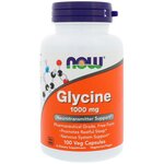 Now Foods, глицин, Glycine, 1000 мг, 100 капс - изображение