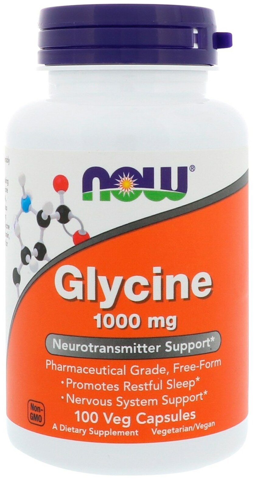 NOW Glycine 1000 мг. (100 капс.)