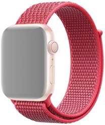 Ремешок для Apple Watch 1-6/SE 42/44 мм нейлоновый InnoZone - Розовый (APWTNY42-15)