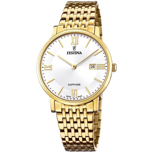 Наручные часы FESTINA Classics, золотой, серебряный наручные часы festina наручные часы festina swiss made 20019 синий