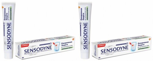 Sensodyne Зубная паста Ежедневная Защита Морозная Мята 65г, 2 шт