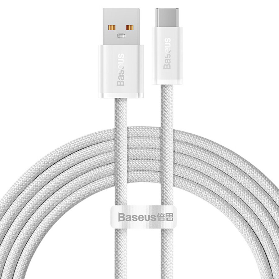 Кабель USB BASEUS Dynamic Series USB - Type-C, 6A, 100W, 2 м, белый