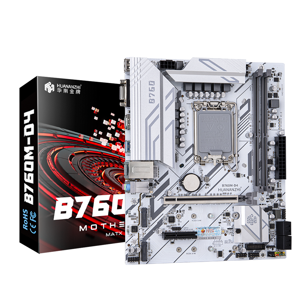 Материнская плата HUANANZHI B760M-D4-B, Socket1700, Intel B760, mATX