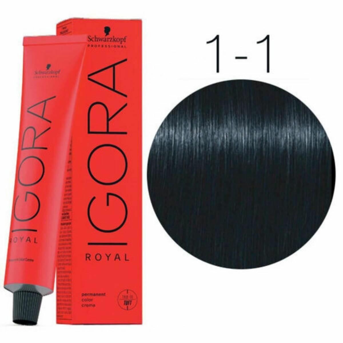 Schwarzkopf Igora Royal - 1-1 Черный сандрэ Стойкая крем-краска для волос 60 мл