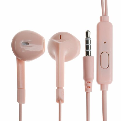 Наушники R-2 проводные вкладыши микрофон 1 м Jack 35 мм красные 408₽