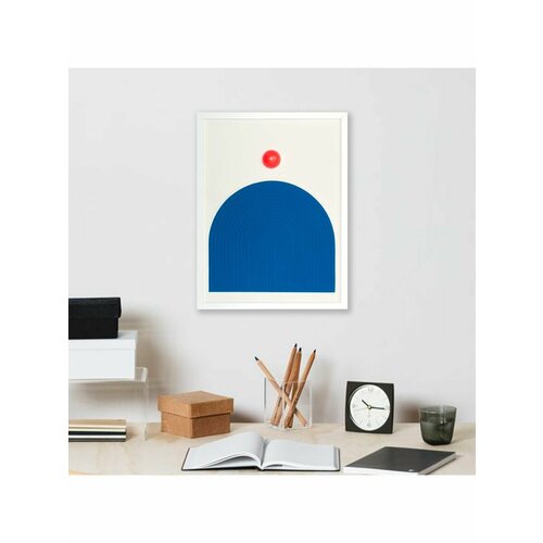 Рельефная картинана на стену в раме 30x40 Гора Санторини