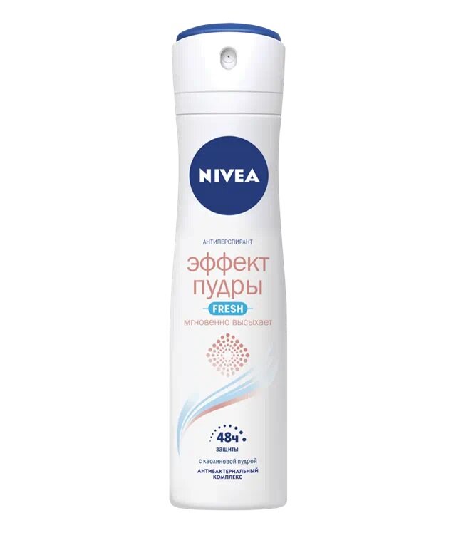 Антиперспирант спрей NIVEA "Эффект пудры FRESH" с каолиновой пудрой, 150 мл