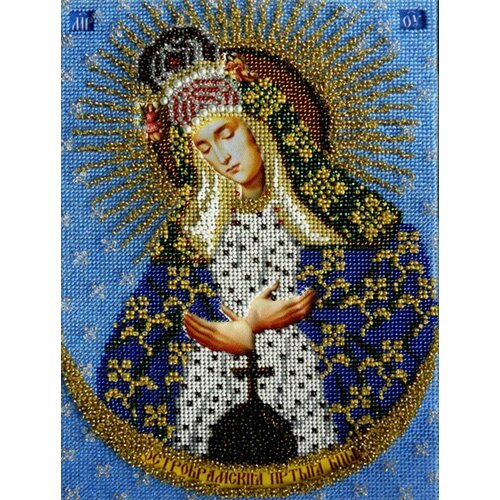Набор вышивки бисером Богородица Остробрамская, 19x26 см, Вышиваем бисером набор вышивки бисером святая алла 19x26 см вышиваем бисером