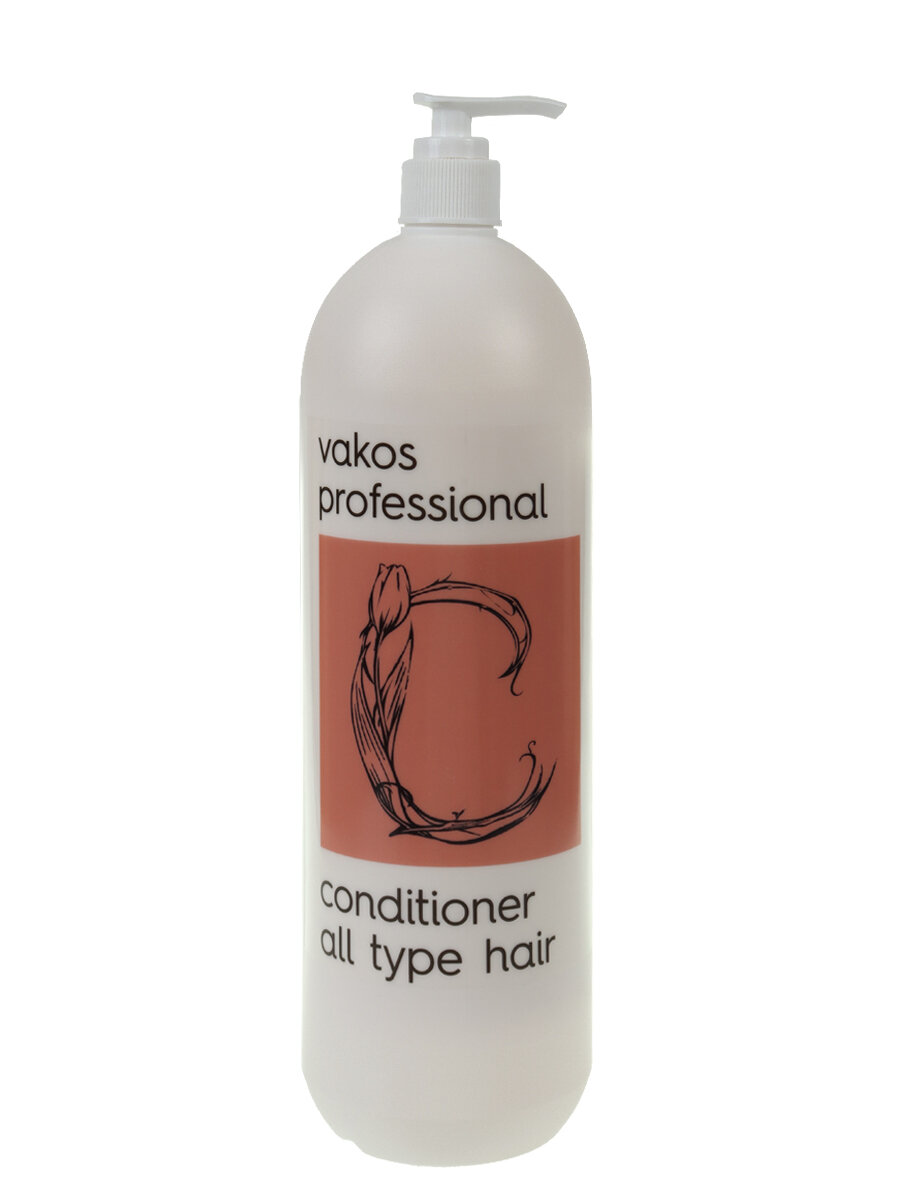 Valentina Kostina cosmetics Кондиционер для всех типов волос CONDITIONER ALL TYPE HAIR линии Vakos Professional 1000 мл