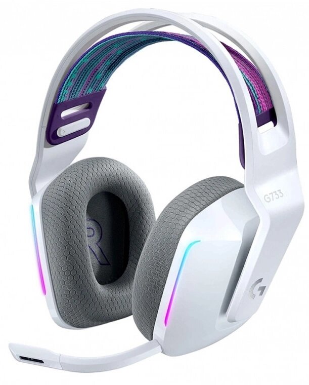 Гарнитура беспроводная игровая Logitech G733 LIGHTSPEED Wireless RGB Gaming Headset - WHITE - 2.4GHZ - N/A - EMEA (M/N: A00125 / A-00080)