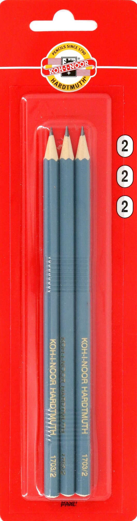 Карандаши чернографитные, HB, 3 штуки