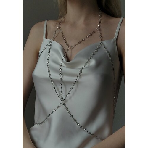 фото Цепь на тело cosha_brand, 1 шт., бесцветный, серебряный