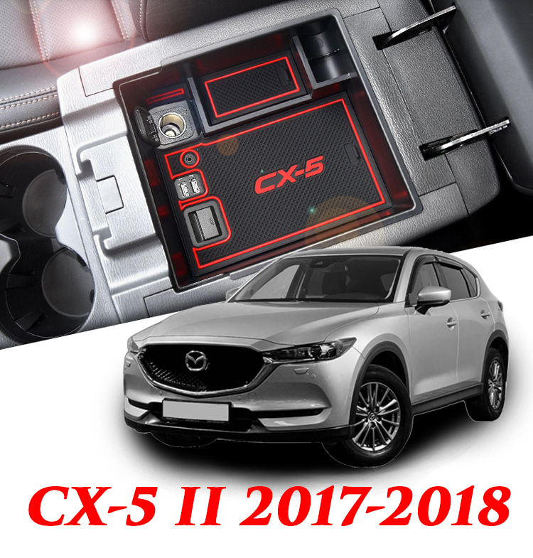 Внутренний органайзер в подлокотник MyPads для автомобиля Mazda CX-5 II 2017-2018 центральный ящик для хранения мелочей
