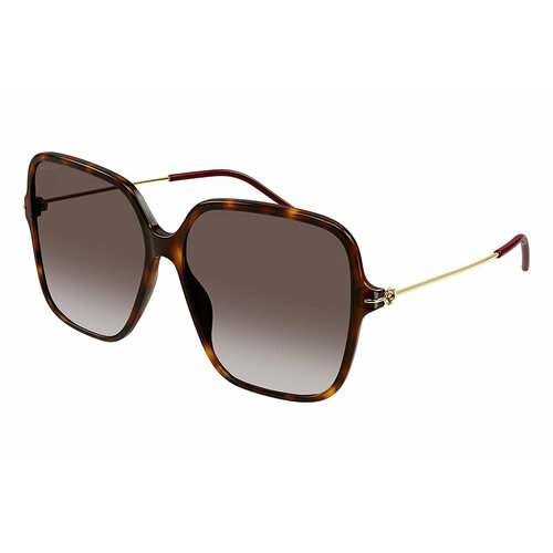 Солнцезащитные очки GUCCI, коричневый gucci gg 0668s 002 58 черепаховый ацетат