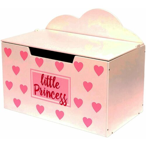 Контейнер-сундук с крышкой Little princess для детской комнаты, ящик для хранения игрушек, одежы и книг
