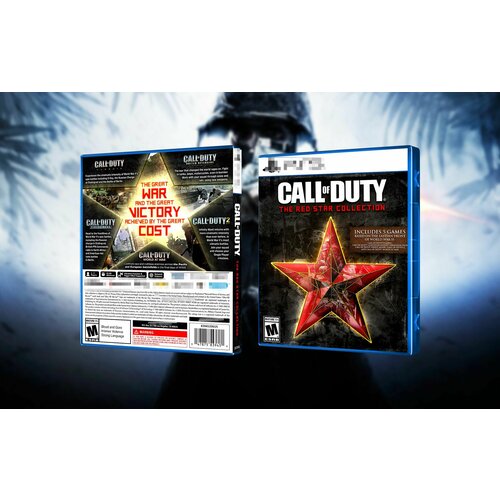 кастомная обложка для кейса бокса ps 4 god of war ragnarek Call of Duty: World at War Red Star Collection / Эксклюзивная Обложка для Кейса PS5