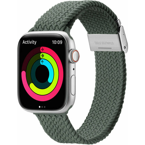 Ремешок для смарт-часов Dux Ducis Strap (Mixture II Version) для Apple Watch Ultra/SE/8/7/6/5/4/3/2/1 (49мм/45мм/44мм/42мм) Olive Green кожаный ремешок dux ducis для samsung galaxy watch business version 22мм коричневый