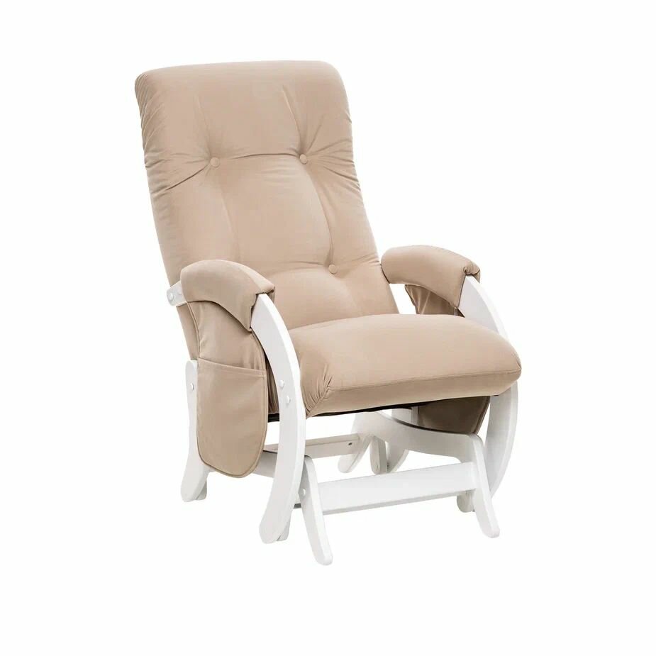 Кресло для кормления Milli Smile с карманами Молочный дуб, ткань V 18