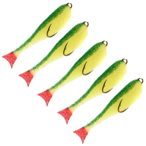Поролоновые рыбки Контакт Незацепляйка 8см желто-зеленая 5 шт.