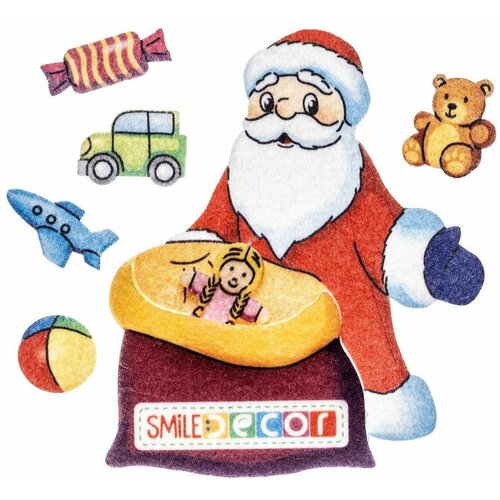 Мини-игра из фетра Smile Decor Дед Мороз, счетный материал, сюжетно-ролевая новогодняя игра