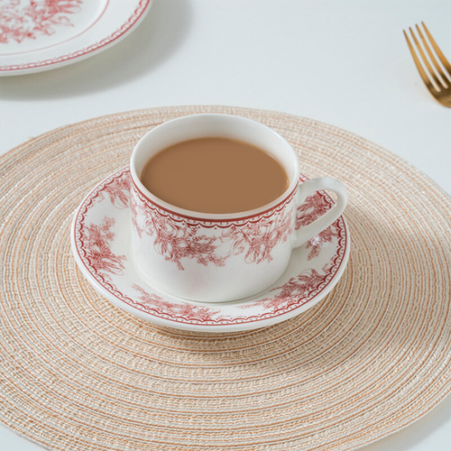 Чайный набор, кружка для кофе, для чая, чашка с блюдцем керамическая плешоп чайная пара, посуда для дома в голландском стиле, 220 мл